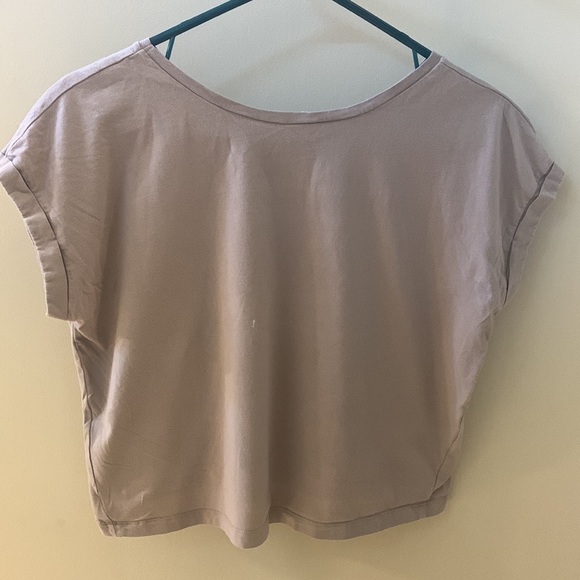 Zara Basic Collection Tan Women’s Cropped Tee Size Small - Picture 4 of 7